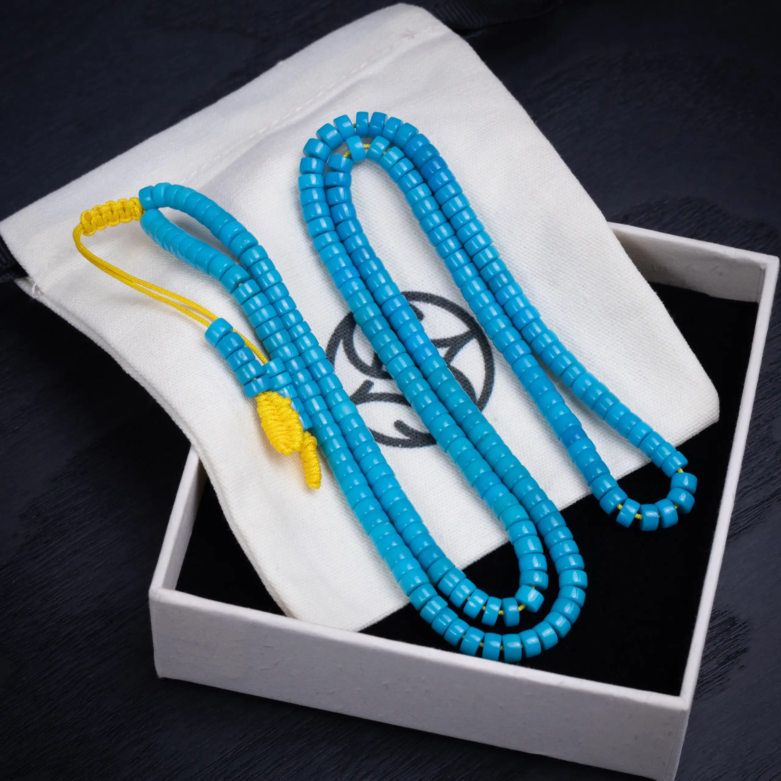 Natural Straight Cut Turquoise Necklace 4-5mm