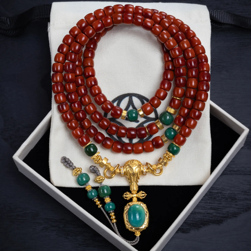 natural waxi nanhong multi-wrap bracelet