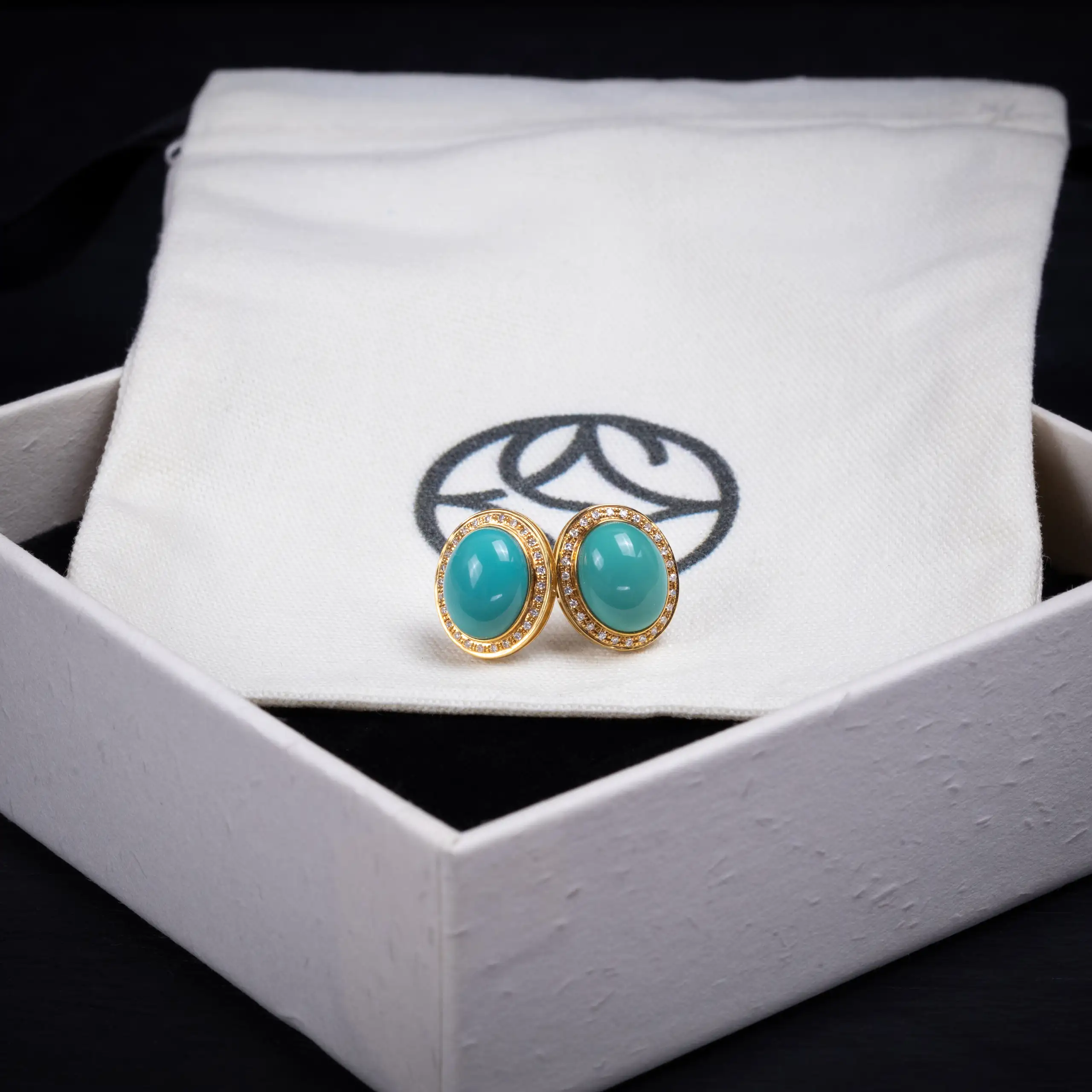Natural High Porcelain Turquoise Stud Earrings